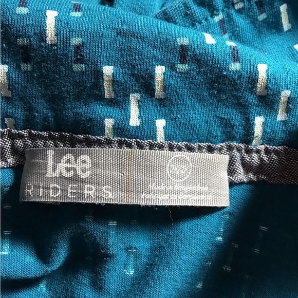 Riders By Lee Women’s Top Size 2X Color Blue/White Short Sleeve 100% Cotton. - Picture 11 of 12